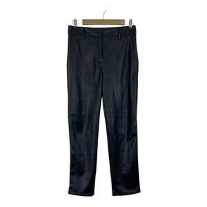 LOFT Womens Size 4 Black Faux Leather Taper Leg Pants